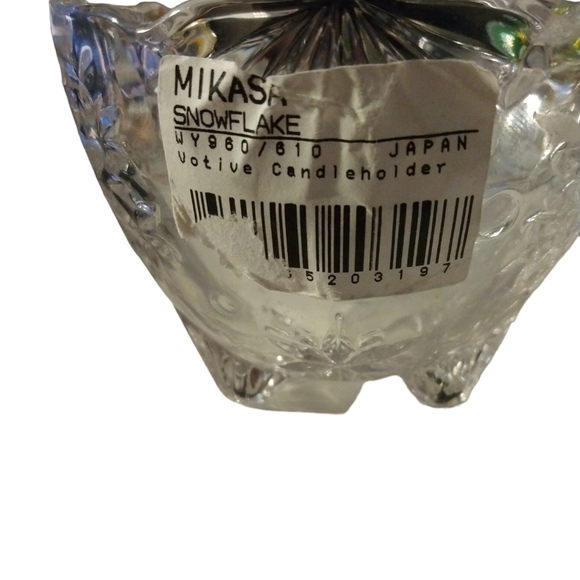 Mikasa Crystal Snowflake Votive Holder with Original Box - Picture 3 of 8